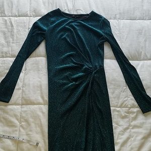 Unique Vintage teal sparkle dress